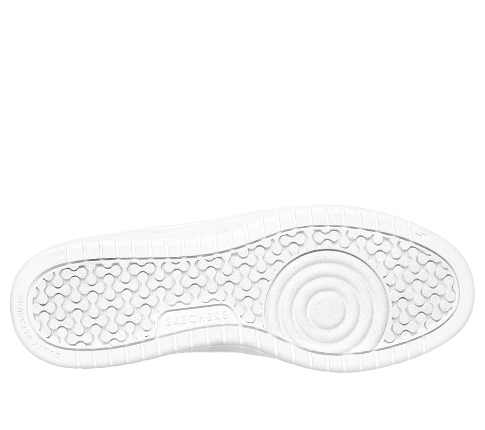 Men Skechers Koopa Court - Volley Low Varsity Lace Up White  USA |  3472-AJDTQ