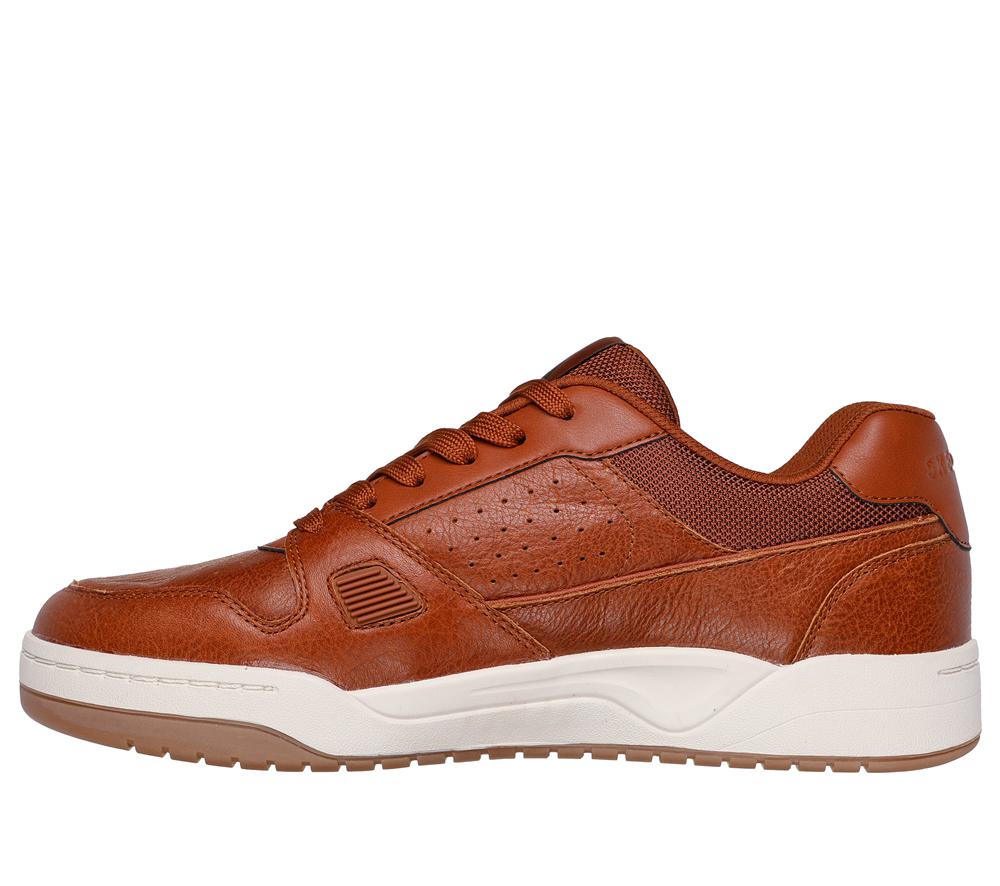 Men Skechers Koopa - Craft Leather Lace Up Luggage Brown  USA |  0258-VKJCX
