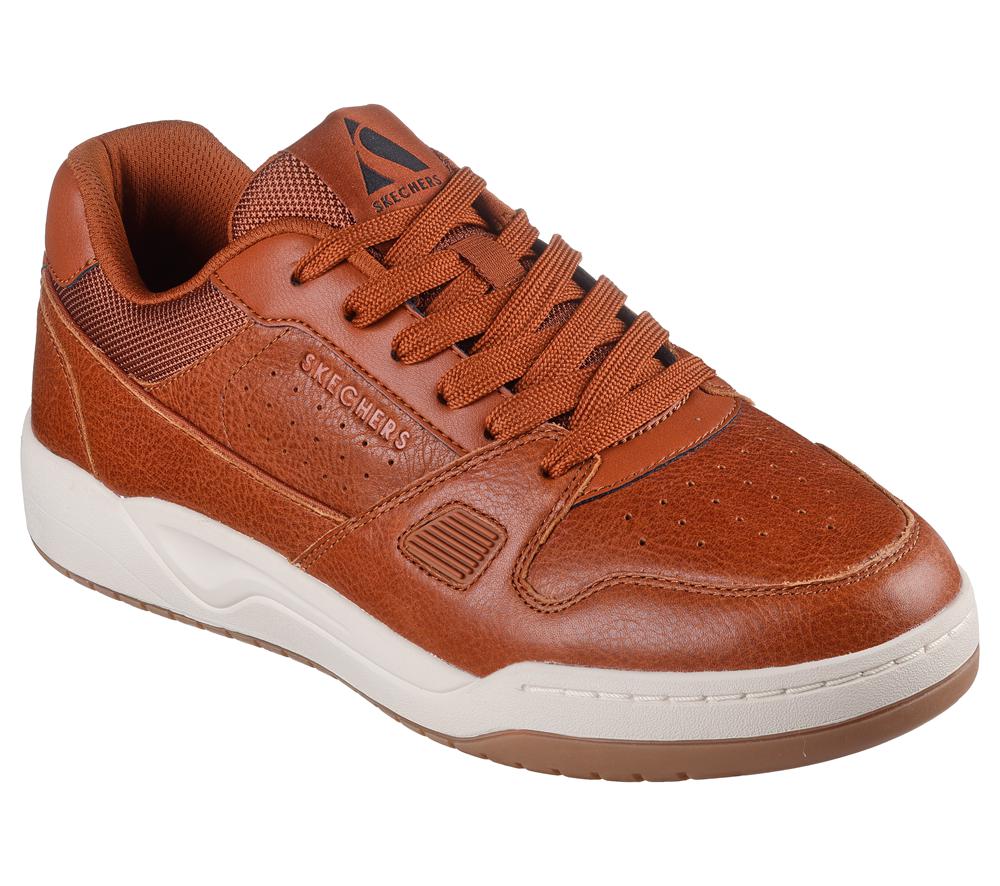 Men Skechers Koopa - Craft Leather Lace Up Luggage Brown  USA |  0258-VKJCX