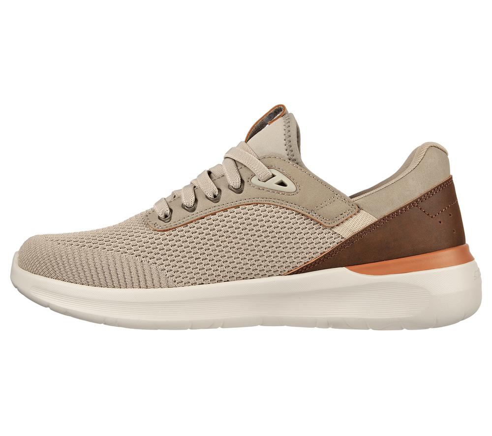 Men Skechers Lattimore - Lasiter Slip On Shoes Taupe Brown  USA |  9051-LDVIJ