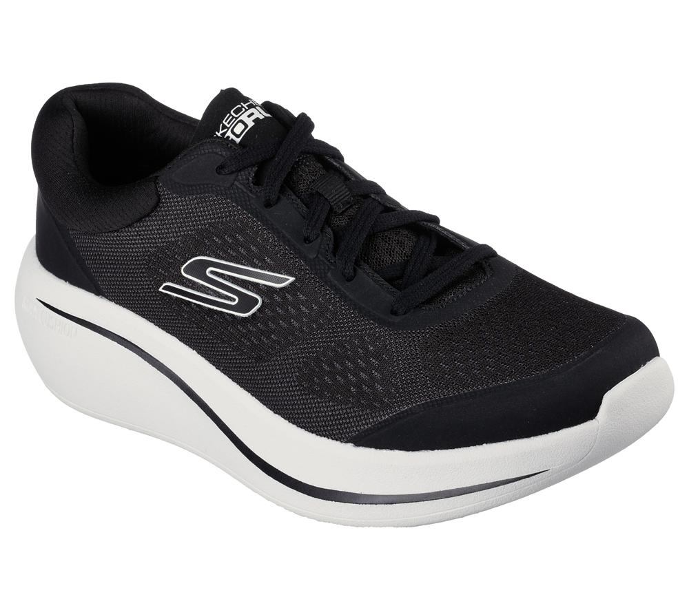 Men Skechers Max Cushioning Essential Sneakers Black / White  USA |  0973-DEBAU