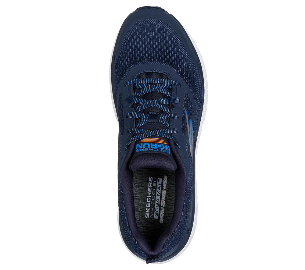 Men Skechers Max Cushioning Premier 2.0 - Vantage Lace Up Navy  USA |  2631-SCFMQ