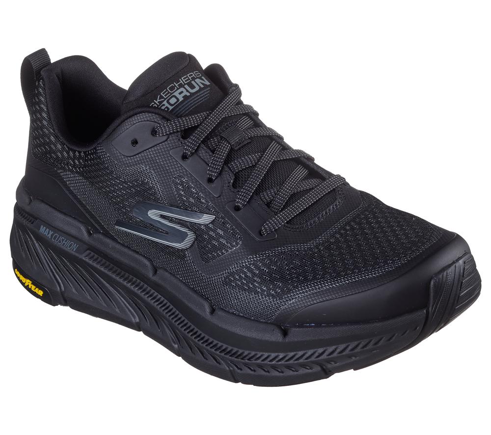 Men Skechers Max Cushioning Premier 2.0 - Vantage Lace Up Black / Charcoal  USA |  4236-EGHMB