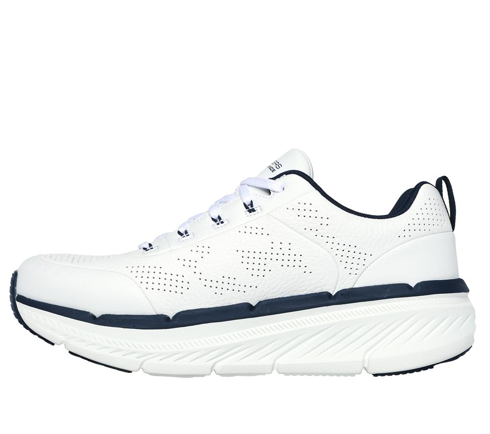 Men Skechers Max Cushioning Premier 2.0 - Lucid 2 Lace Up White / Navy  USA |  2618-FJHKZ