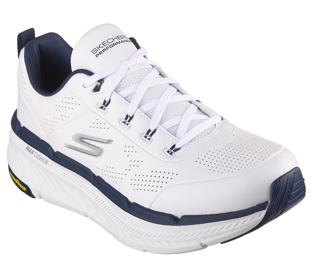 Men Skechers Max Cushioning Premier 2.0 - Lucid 2 Lace Up White / Navy  USA |  2618-FJHKZ