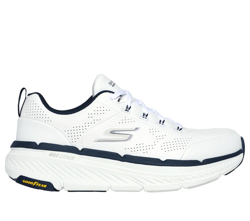 Men Skechers Max Cushioning Premier 2.0 - Lucid 2 Lace Up White / Navy  USA |  2618-FJHKZ