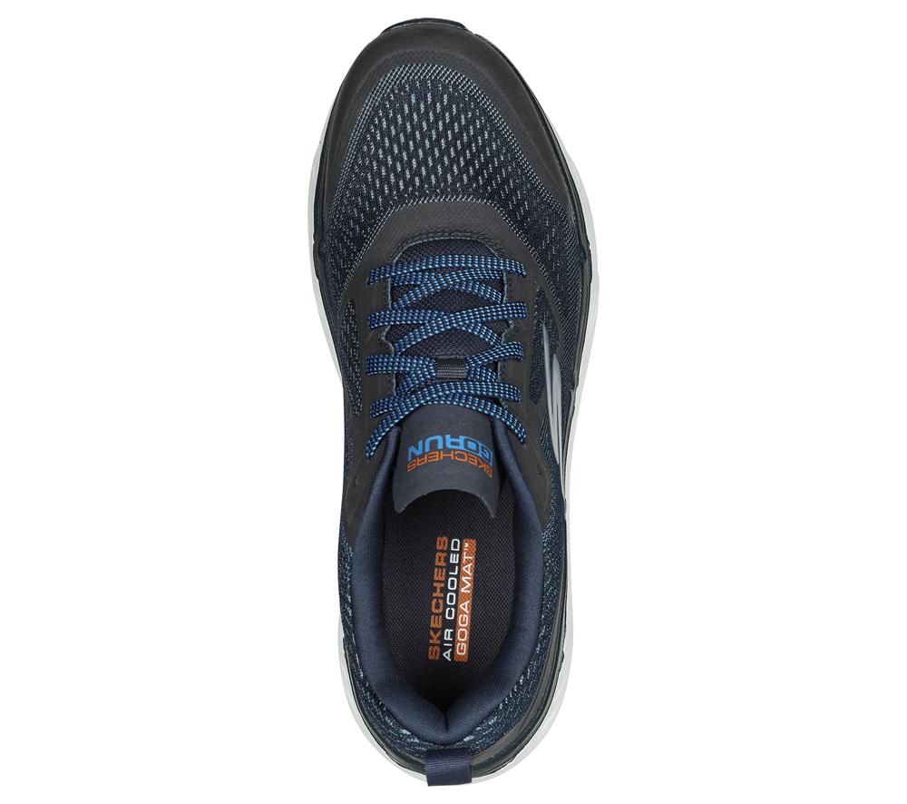 Men Skechers Max Cushioning Premier - Vantage Lace Up Navy  USA |  9821-GBZOM