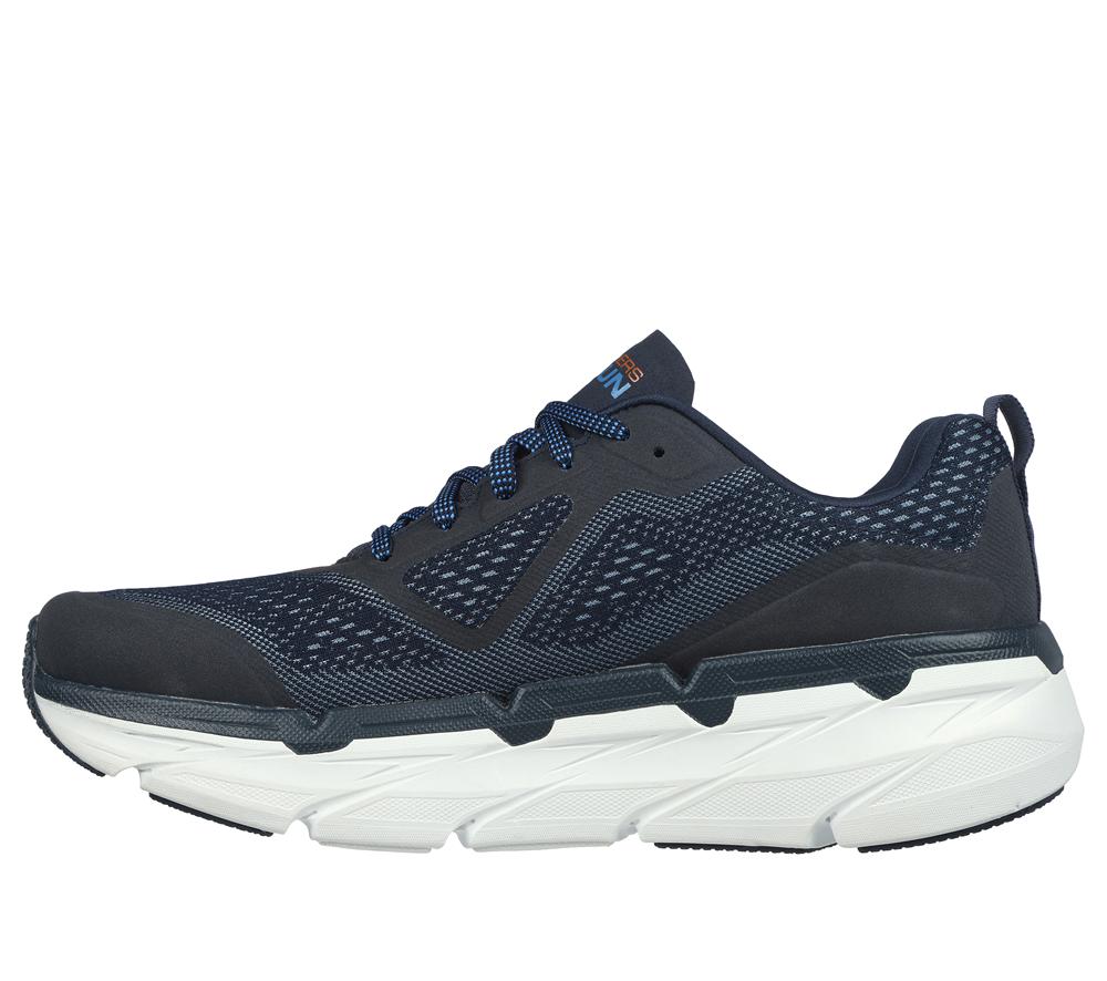 Men Skechers Max Cushioning Premier - Vantage Lace Up Navy  USA |  9821-GBZOM