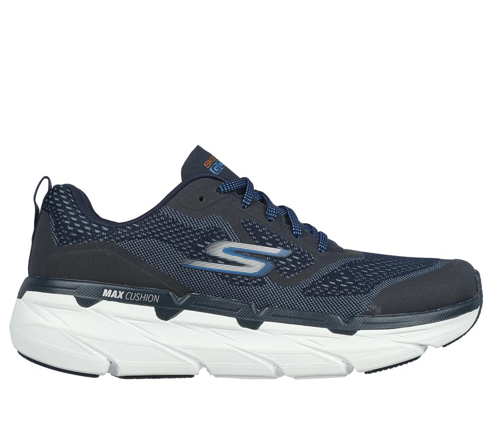 Men Skechers Max Cushioning Premier - Vantage Lace Up Navy  USA |  9821-GBZOM