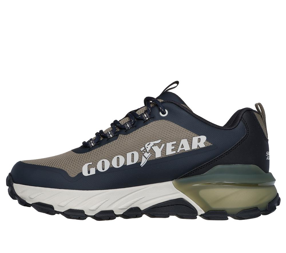 Men Skechers Max Protect - Fast Track Lace Up Olive / Black  USA |  4960-TKXYF