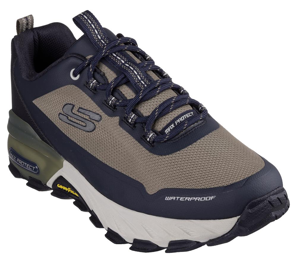 Men Skechers Max Protect - Fast Track Lace Up Olive / Black  USA |  4960-TKXYF
