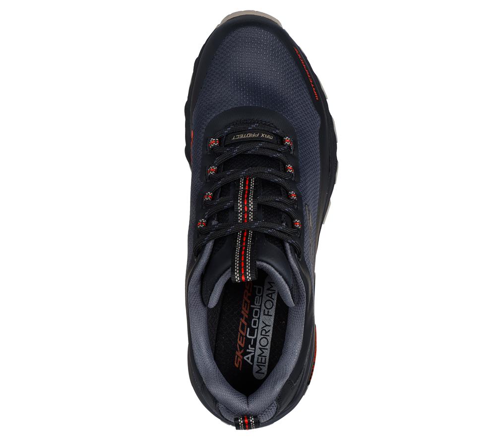 Men Skechers Max Protect - Fast Track Lace Up Black / Multicolor  USA |  0675-PZAHU