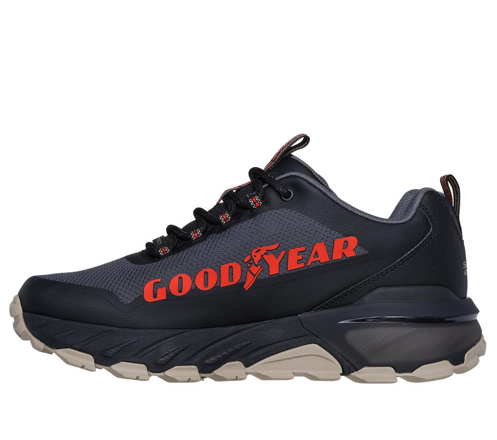Men Skechers Max Protect - Fast Track Lace Up Black / Multicolor  USA |  0675-PZAHU