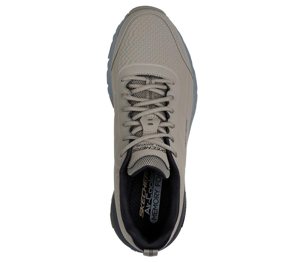 Men Skechers Max Protect - Irongaurd Lace Up Taupe / Black  USA |  0387-IHXLC