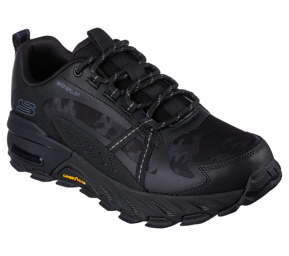 Men Skechers Max Protect - Task Force Sneakers Black  USA |  6152-HPNBL