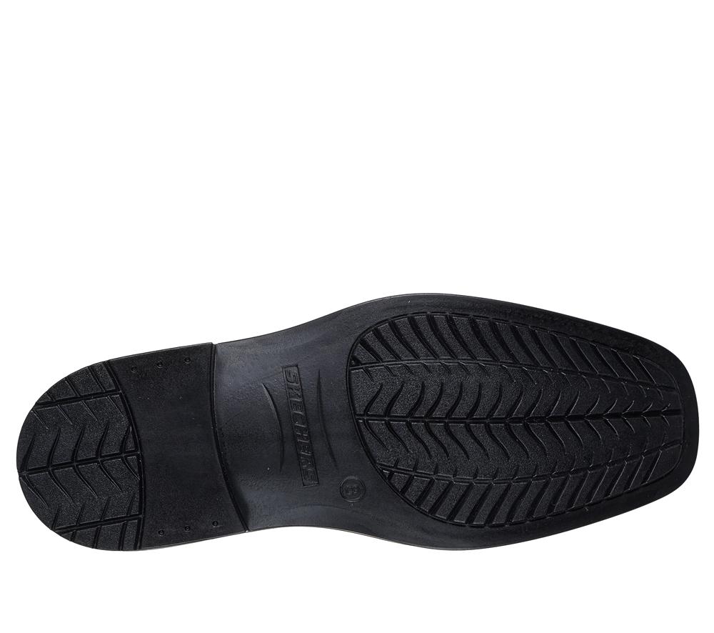 Men Skechers Miller - Boris Smart Shoes Black  USA |  6013-AFGCX