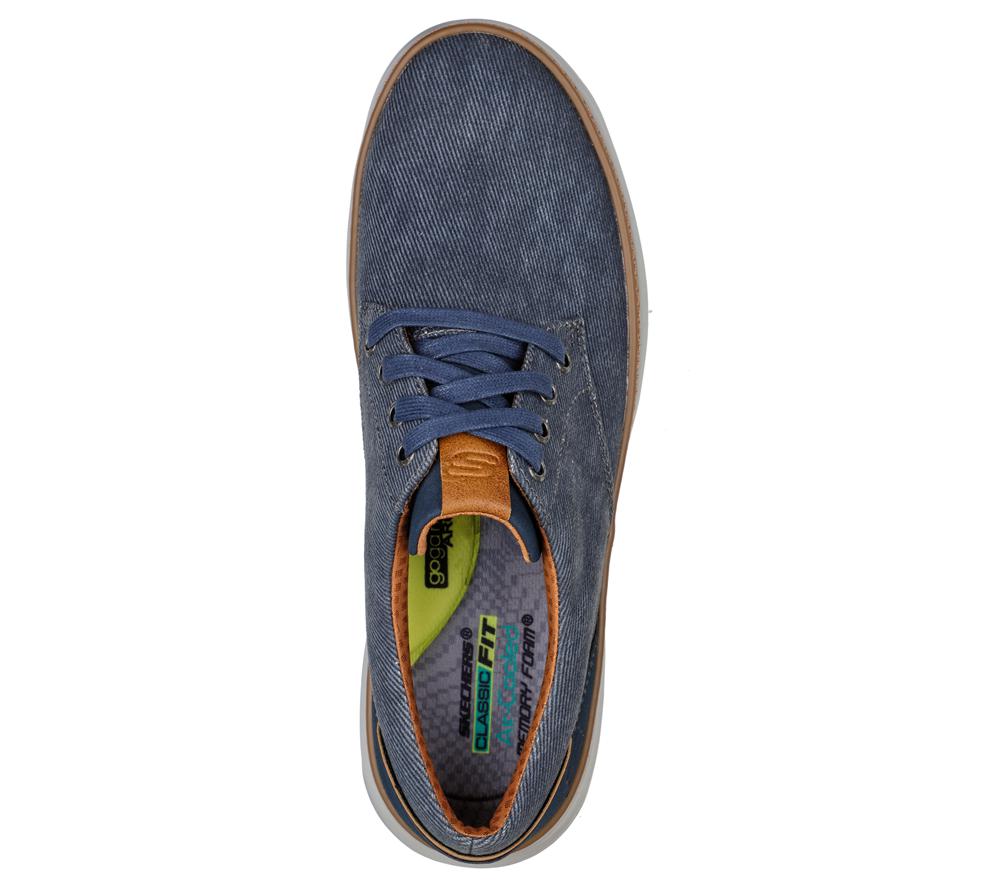 Men Skechers Moreno - Ederson Lace Up Navy  USA |  4851-ENWJL