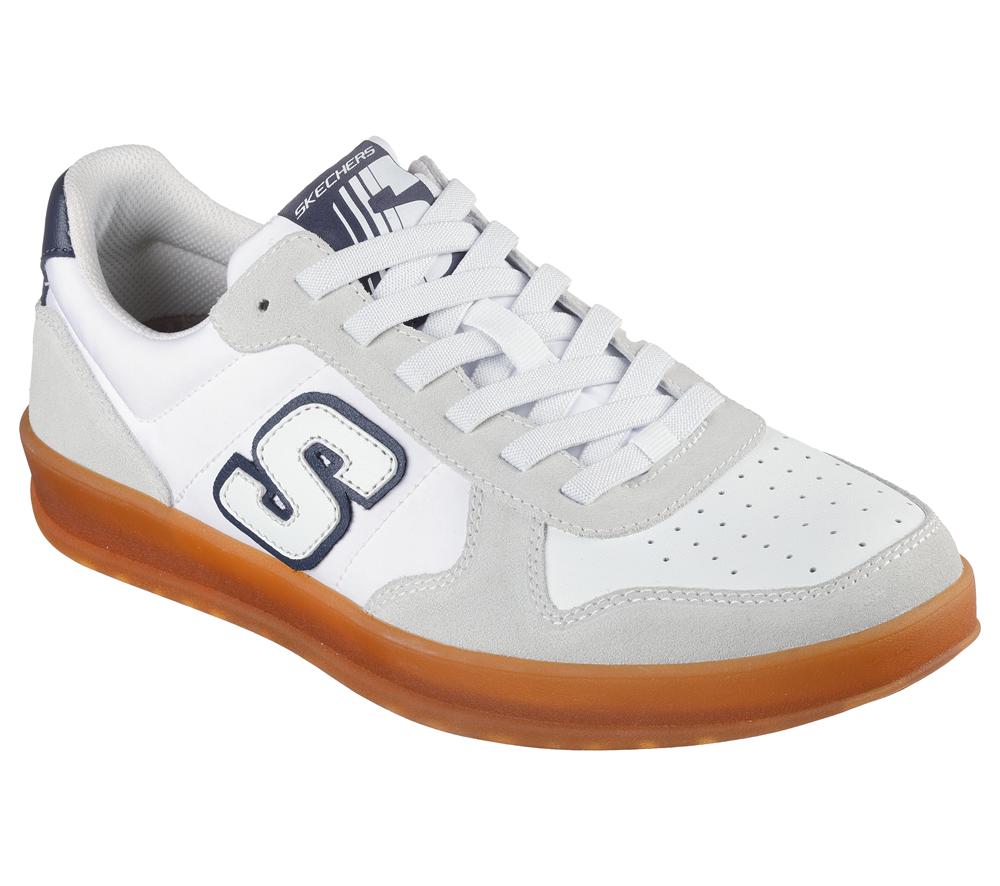 Men Skechers New Wave Cup - Calven Slip On Shoes Off White  USA |  3927-PVMCZ