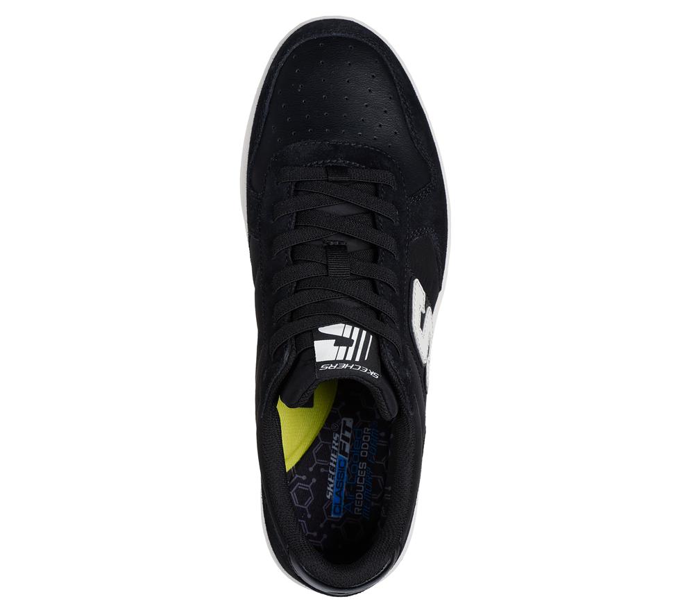 Men Skechers New Wave Cup - Calven Slip On Shoes Black  USA |  4623-AQPHV