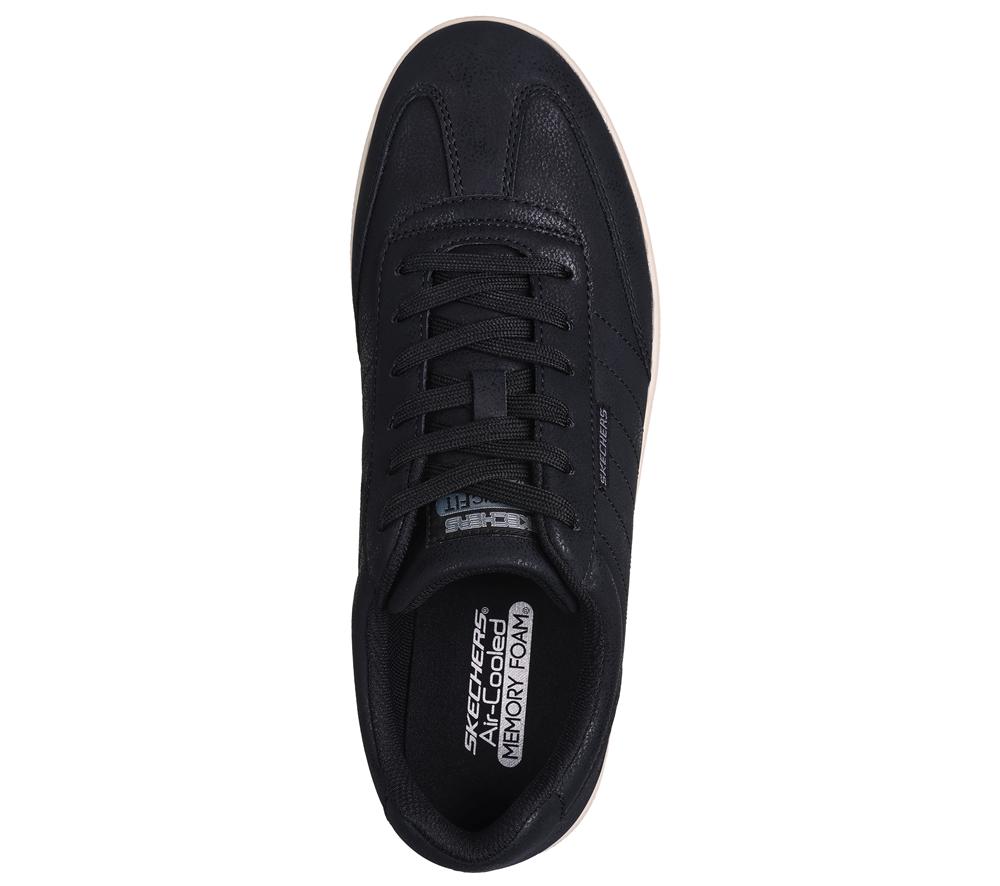 Men Skechers Placer - Crandon Lace Up Black  USA |  8320-CYREA