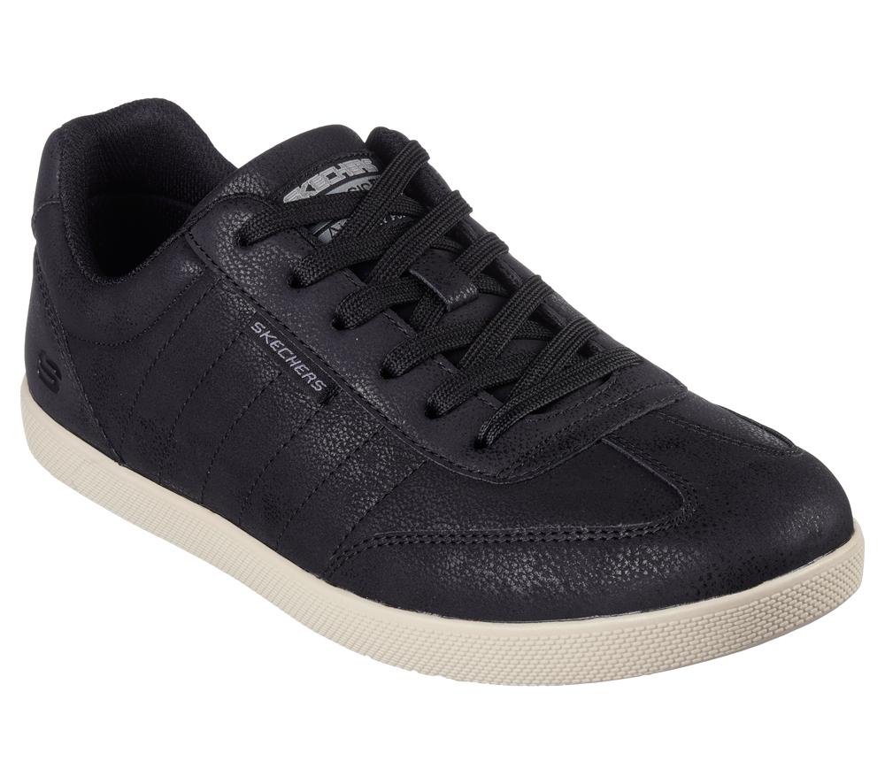 Men Skechers Placer - Crandon Lace Up Black  USA |  8320-CYREA