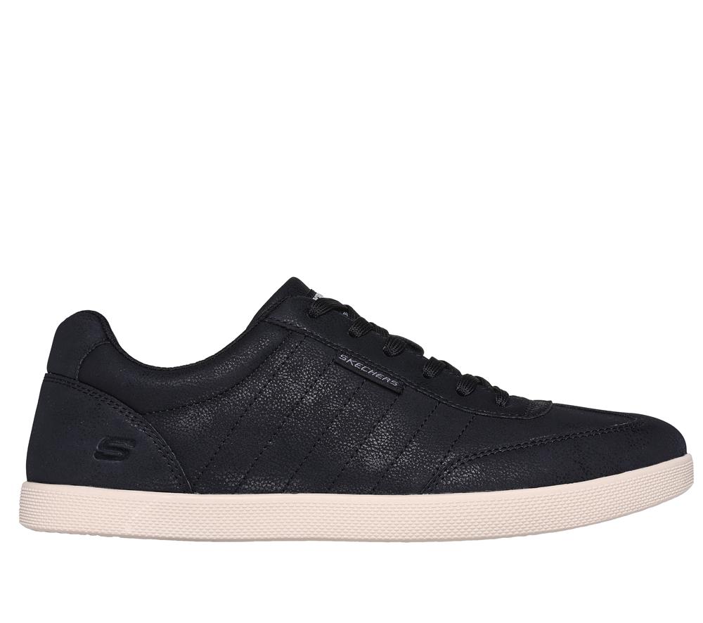 Men Skechers Placer - Crandon Lace Up Black  USA |  8320-CYREA