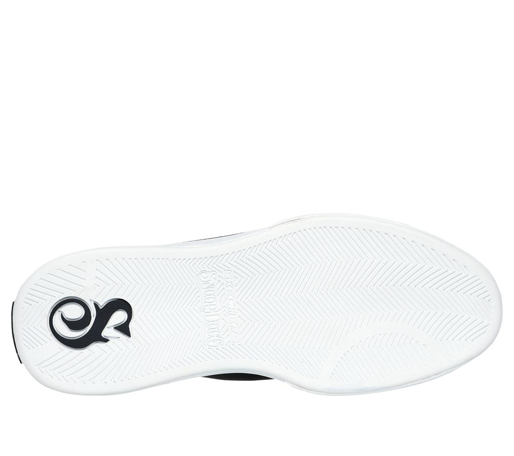 Men Skechers Premium Leather Slip-ins: Snoop One - OG Sneakers Black / White  USA |  6502-FJKPU