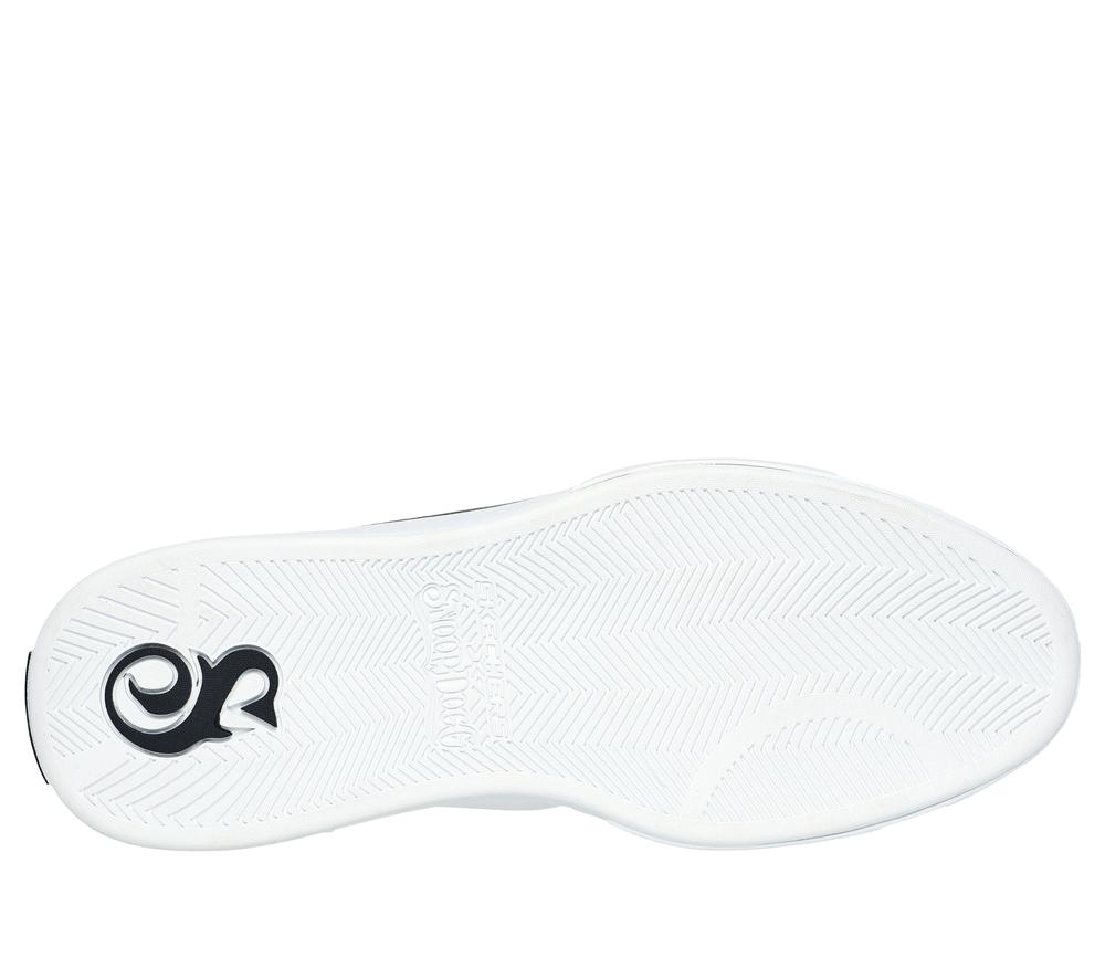 Men Skechers Premium Leather Slip-ins: Snoop One - OG Slip On Shoes White / Black  USA |  2539-ODZWP