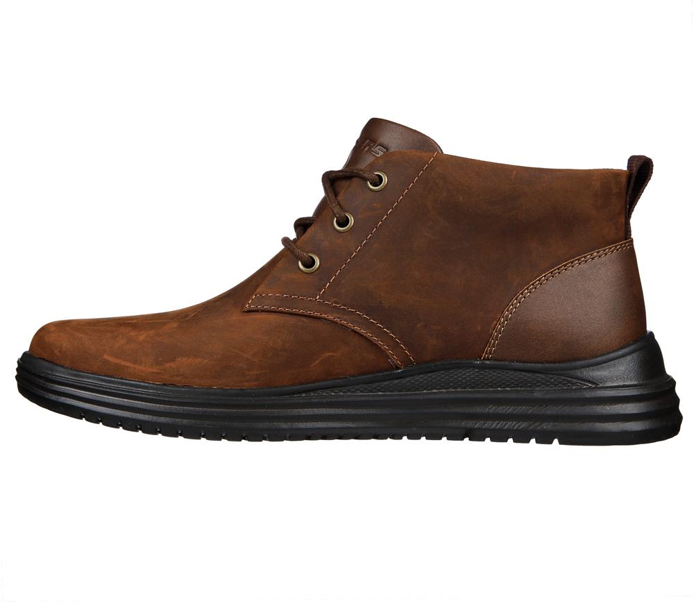 Men Skechers Proven - Yermo Boots Brown  USA |  5310-UJGCY