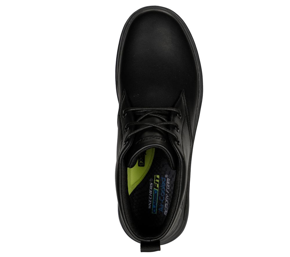 Men Skechers Proven - Yermo Lace Up Black  USA |  8219-GEPMW