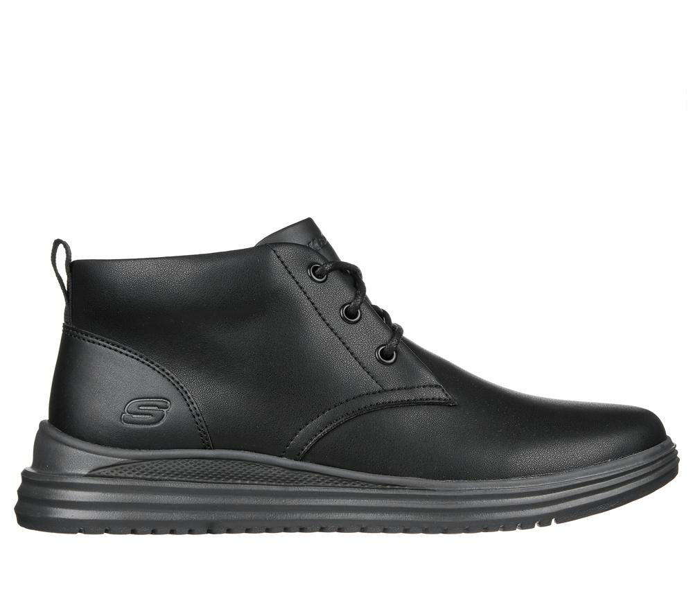 Men Skechers Proven - Yermo Lace Up Black  USA |  8219-GEPMW