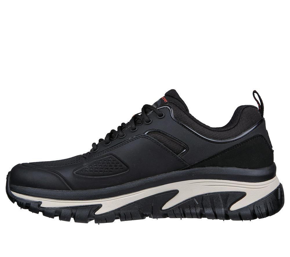 Men Skechers Relaxed Fit: Arch Fit Road Walker - Recon Sneakers Black  USA |  0579-MBLIN