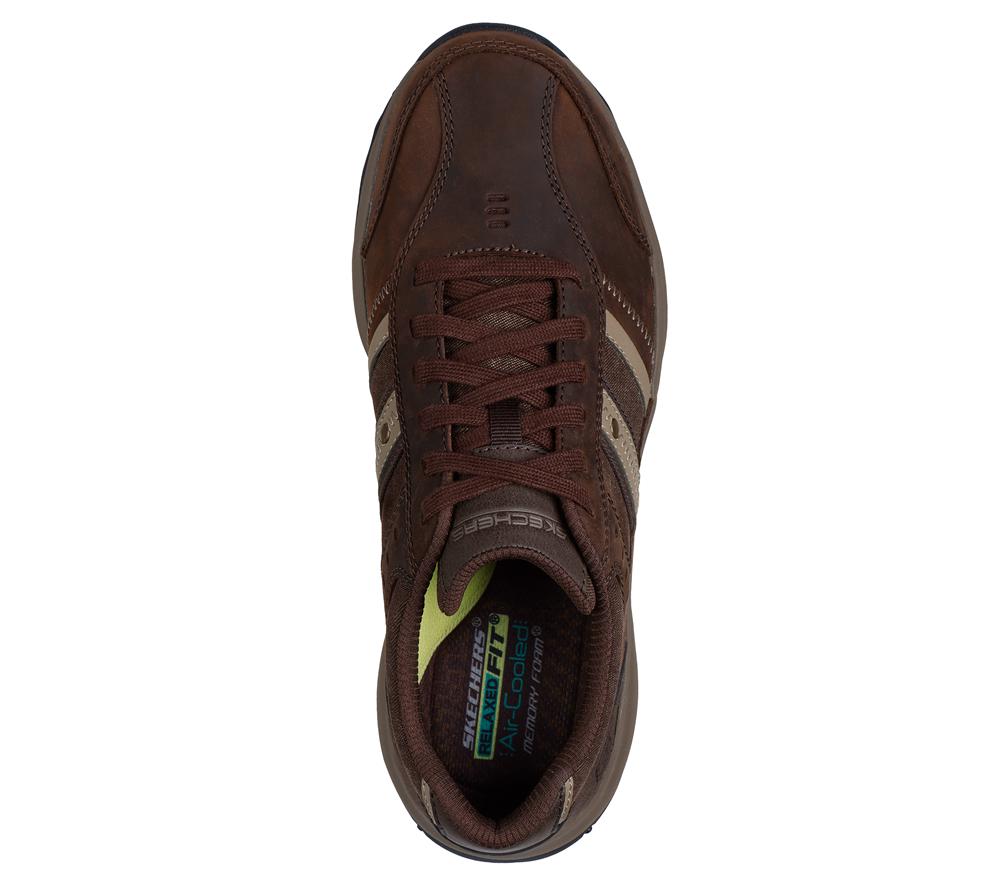 Men Skechers Relaxed Fit: Craster - Archdale Lace Up Cocoa Brown  USA |  8375-DIXOU