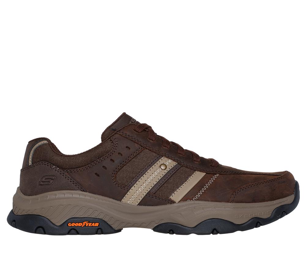 Men Skechers Relaxed Fit: Craster - Archdale Lace Up Cocoa Brown  USA |  8375-DIXOU