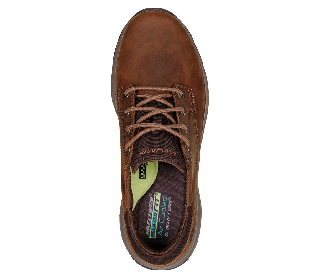 Men Skechers Relaxed Fit: Craster - Fenzo Lace Up Brown  USA |  2791-JEDIW