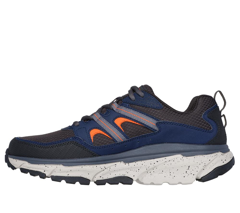 Men Skechers Relaxed Fit: D'Lux Journey Lace Up Navy / Orange  USA |  1072-ZVTRD