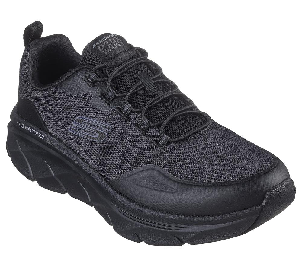 Men Skechers Relaxed Fit: D'Lux Walker 2.0 - Steadyway Sneakers Black  USA |  8029-DRZPS