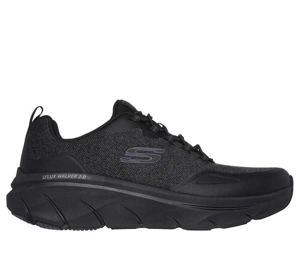 Men Skechers Relaxed Fit: D\'Lux Walker 2.0 - Steadyway Sneakers Black  USA |  8029-DRZPS