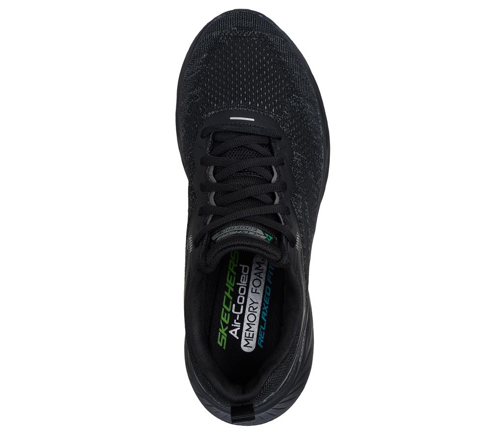 Men Skechers Relaxed Fit: Edgeride - Exxo Sneakers Black  USA |  9847-GZYUS