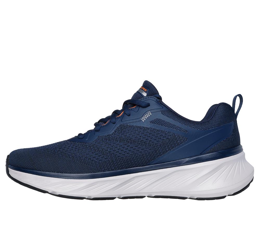 Men Skechers Relaxed Fit: Edgeride - Exxo Lace Up Navy / Orange  USA |  8403-IQUVF