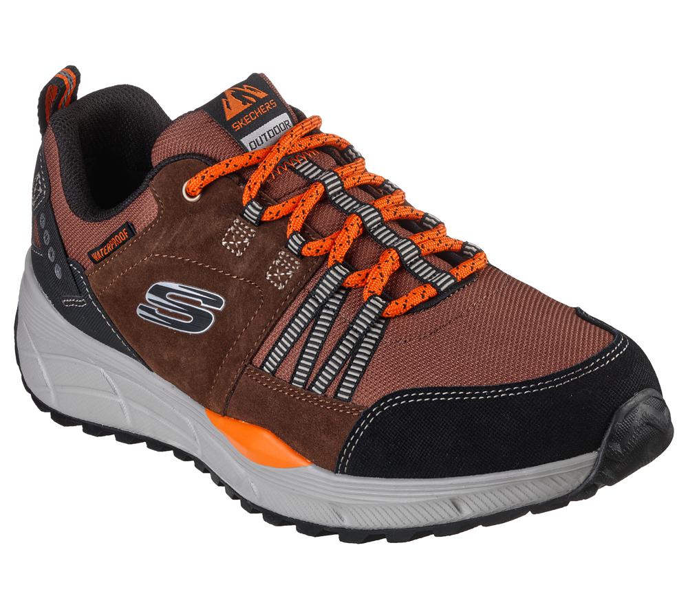 Men Skechers Relaxed Fit: Equalizer 4.0 Trail - Kandala Lace Up Brown / Black  USA |  4610-RYLIJ
