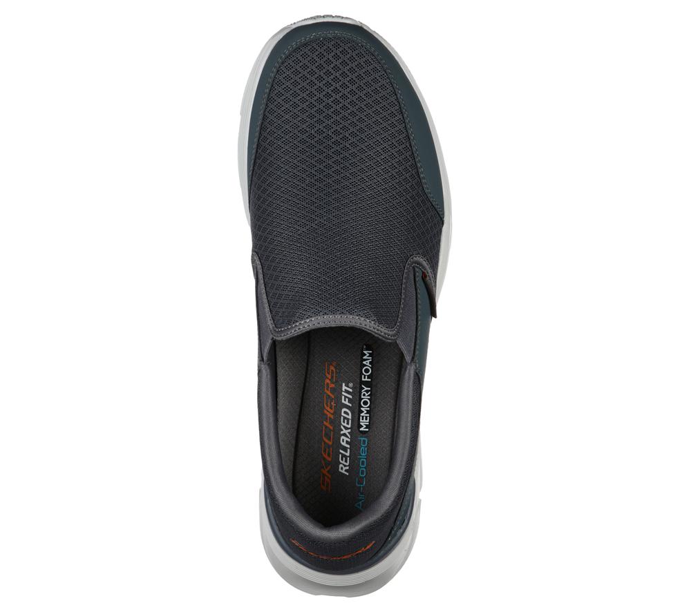 Men Skechers Relaxed Fit: Equalizer 4.0 - Persisting Sneakers Charcoal / Orange  USA |  7561-TWYNK