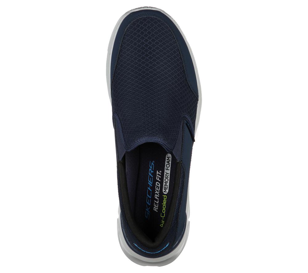 Men Skechers Relaxed Fit: Equalizer 4.0 - Persisting Slip On Shoes Navy  USA |  4031-DQHIE