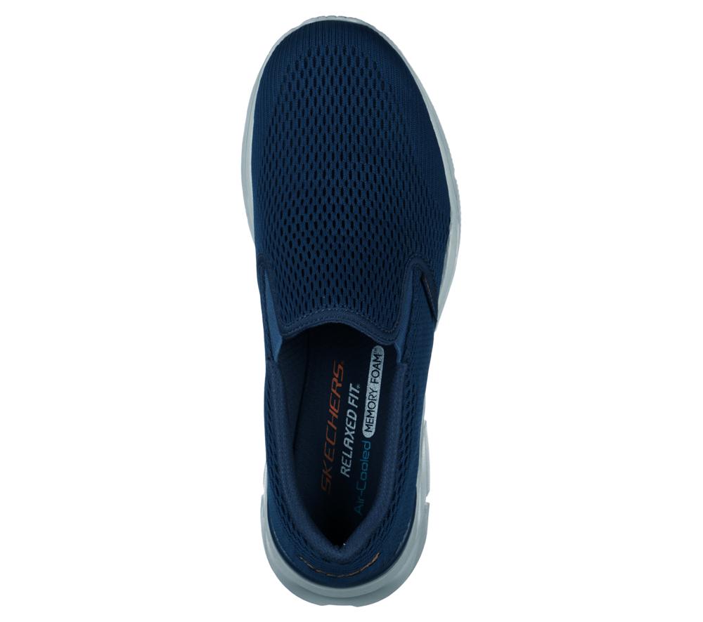 Men Skechers Relaxed Fit: Equalizer 4.0 - Triple-Play Sneakers Navy / Orange  USA |  3246-KCOMS