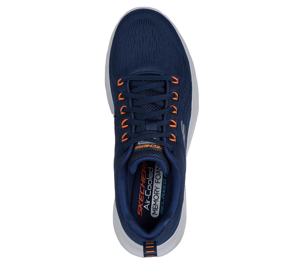 Men Skechers Relaxed Fit: Equalizer 5.0 Sneakers Navy / Orange  USA |  2081-ZQDIU