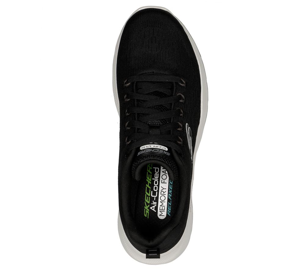 Men Skechers Relaxed Fit: Equalizer 5.0 Sneakers Black / White  USA |  2653-RCUWF