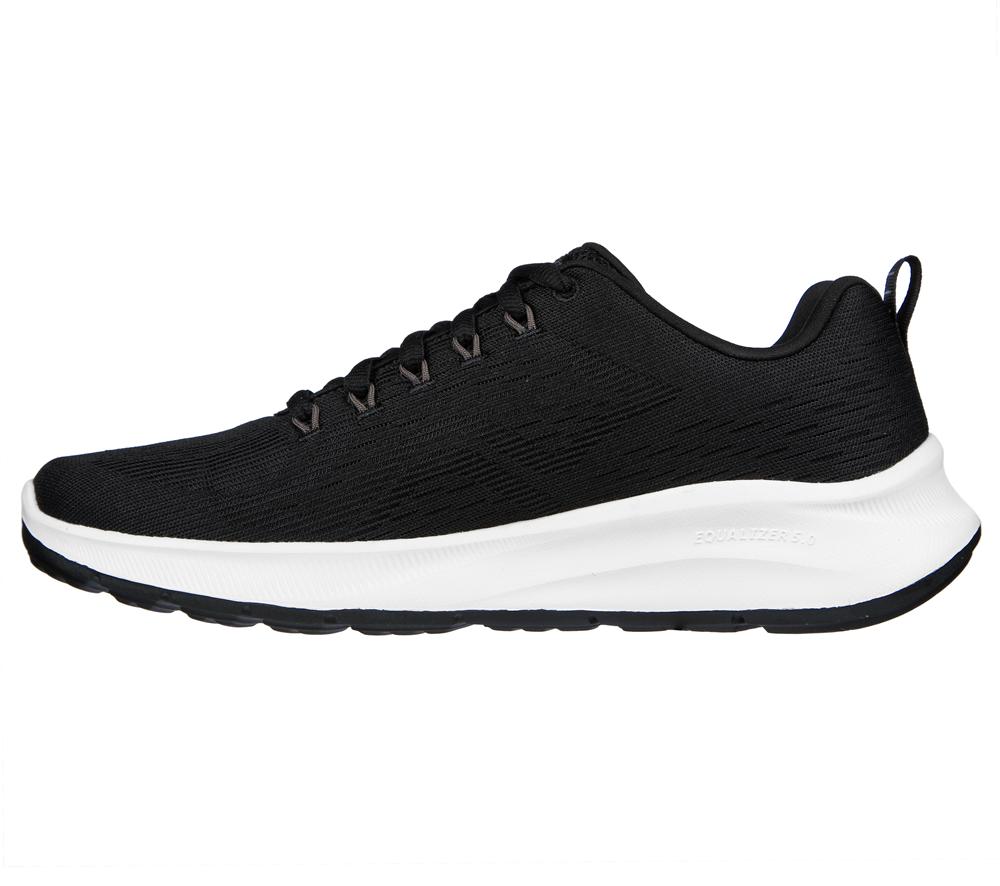 Men Skechers Relaxed Fit: Equalizer 5.0 Sneakers Black / White  USA |  2653-RCUWF