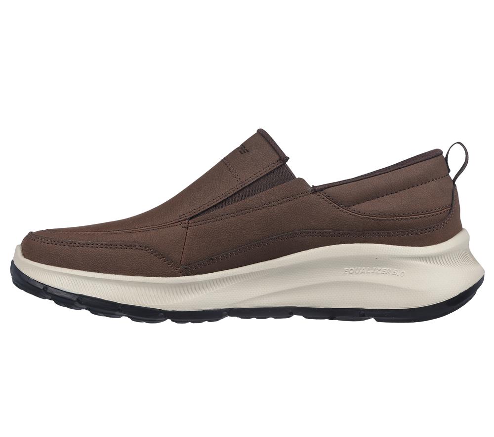 Men Skechers Relaxed Fit: Equalizer 5.0 - Harvey Sneakers Chocolate Brown  USA |  4751-UKJYS