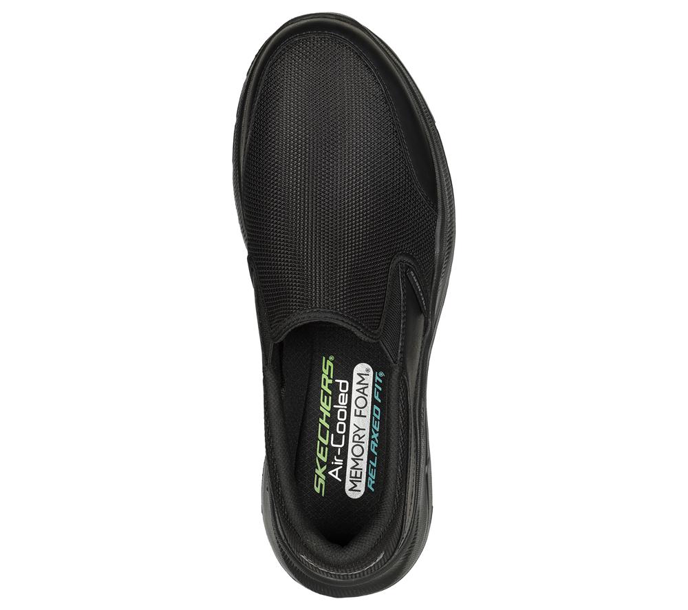 Men Skechers Relaxed Fit: Equalizer 5.0 - Persistable Slip On Shoes Black  USA |  2596-ZSCJD