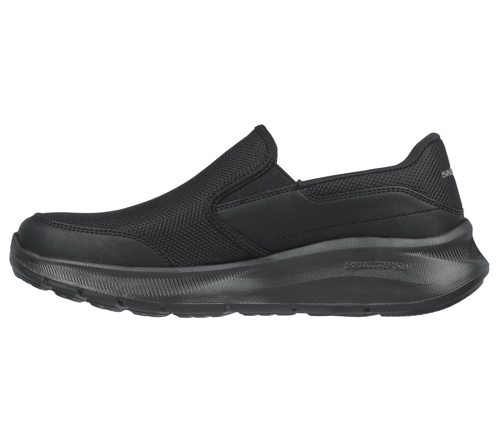 Men Skechers Relaxed Fit: Equalizer 5.0 - Persistable Slip On Shoes Black  USA |  2596-ZSCJD